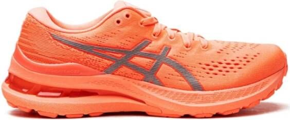 ASICS GEL-Kayano 28 Lite-Show Dames Sportschoenen Hardlopen Weg oranje roze - Foto 2