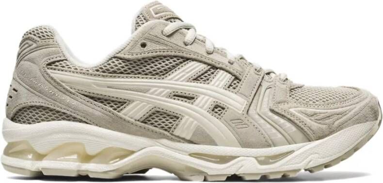 ASICS Casual Sneakers van Suède en Technische Stof Beige