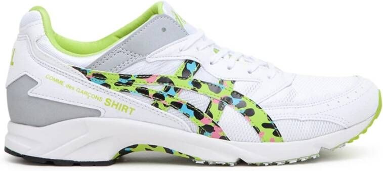 Comme des Garçons Mesh Sneakers met Multicolor Print White Heren