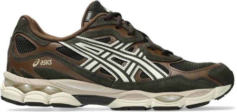 ASICS Sportieve Zwarte Leren Sneakers met Stijlvolle Details Multicolor Heren