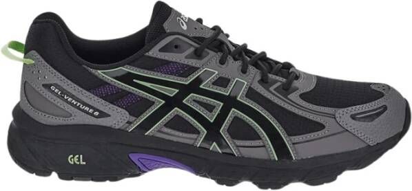 ASICS Synthetisch Leren Sneakers voor Dagelijkse Avonturen Black Unisex