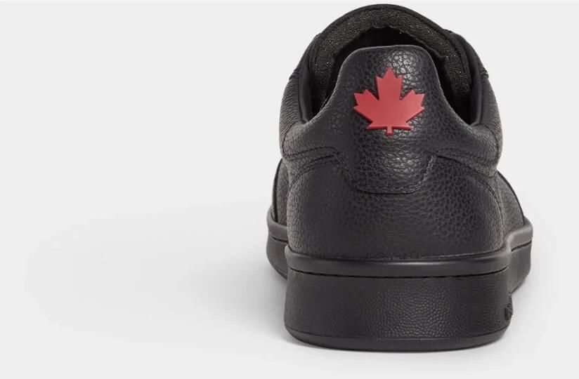 Dsquared2 Zwarte Sneakers van Hertenprint Leer Black Heren