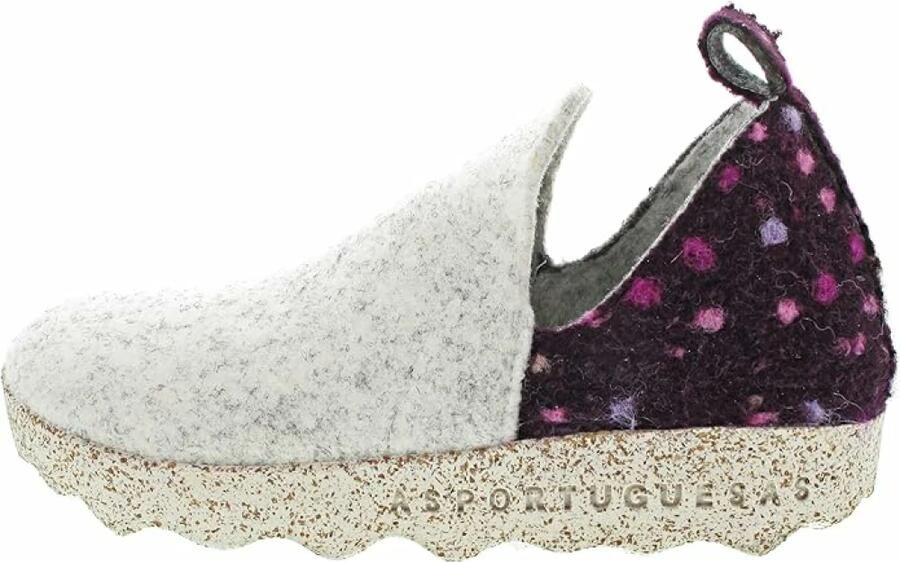 Asportuguesas Huisschoenen lichtgrijs lavendel cyclaam neonlila