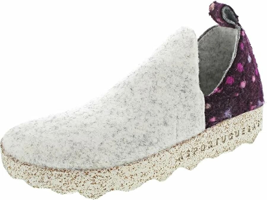 Asportuguesas Huisschoenen lichtgrijs lavendel cyclaam neonlila - Foto 2