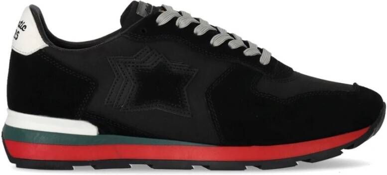 Atlantic stars Veelzijdige Stoffen en Suède Sneakers Black Heren