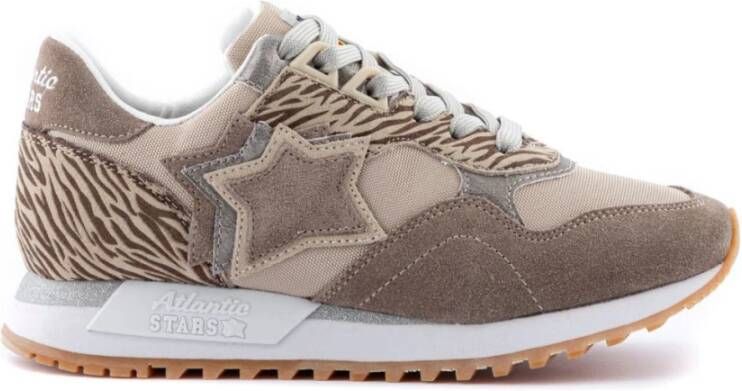 Atlantic Stars Beige Sneakers met Sterapplicaties