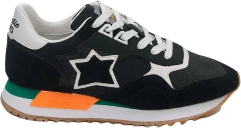 Atlantic Stars Blauwe Leren en Stoffen Sneakers Draco