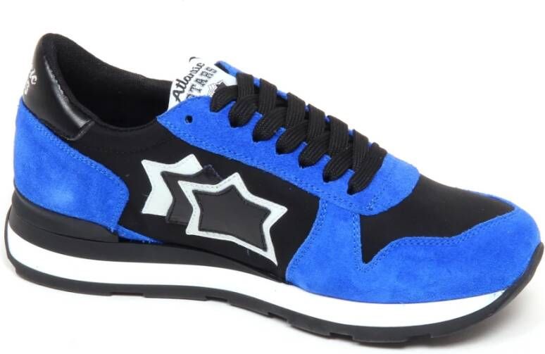Atlantic Stars Gemma Zwarte Leren Plateau Schoenen