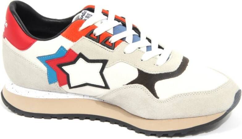 Atlantic Stars Grijs Off White Suède Schoenen met Ster