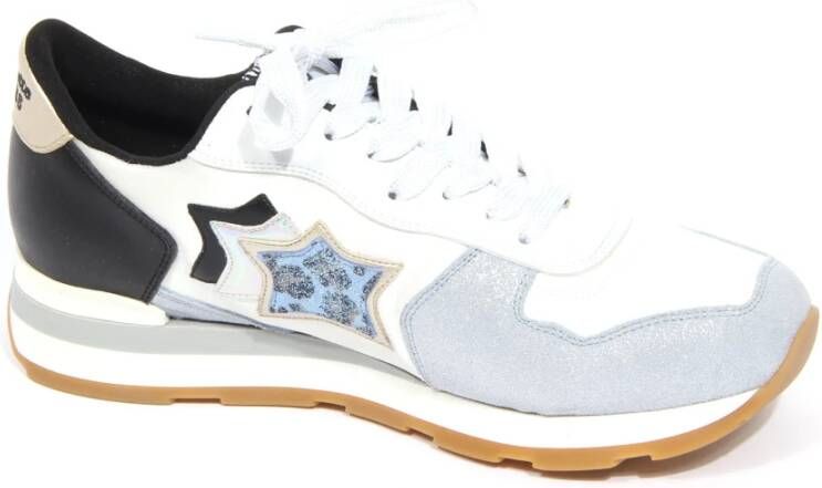 Atlantic Stars Grijs Off White Suède Stoffen Schoen