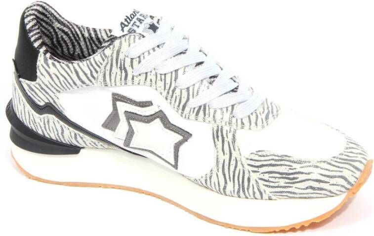 Atlantic Stars Klassieke witte en grijze sneaker met ster