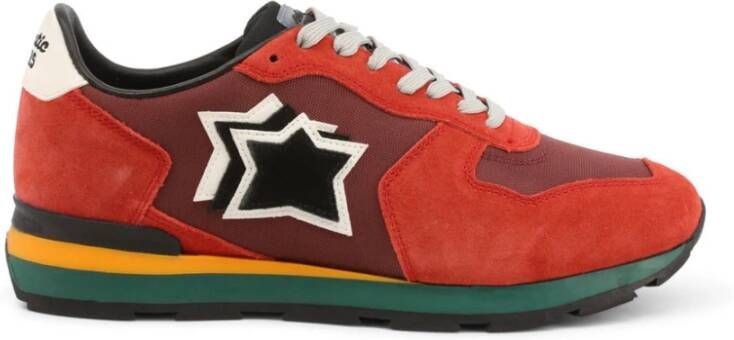 Atlantic stars Stoffen en Suède Sneakers met Rubberen Zool Red Heren