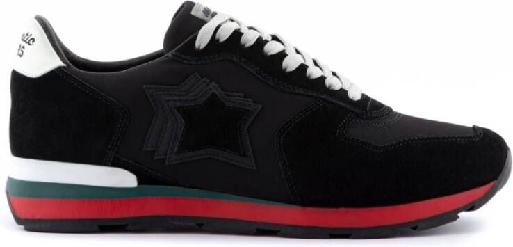 Atlantic stars Veelzijdige Stoffen en Suède Sneakers Black Heren