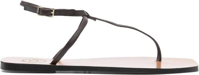ATP Atelier Bruin Leren Gesp Sandalen