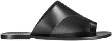 ATP Atelier Platte lederen sandalen met uitgesneden rosa Zwart Dames - Foto 2