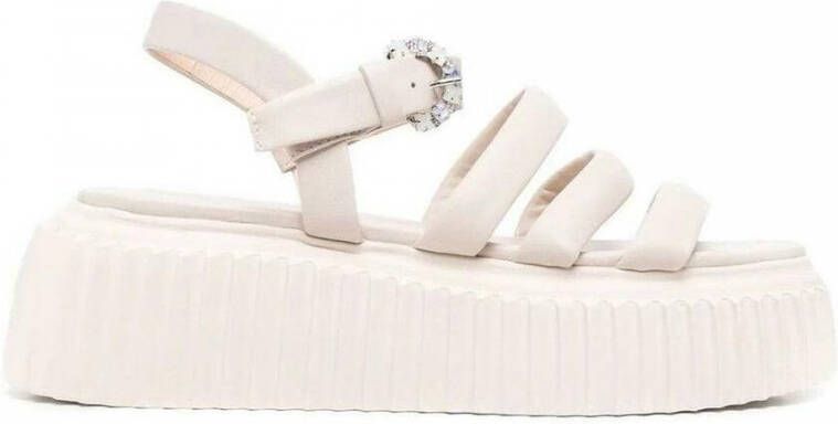 Attilio Giusti shiny sandals Beige Dames
