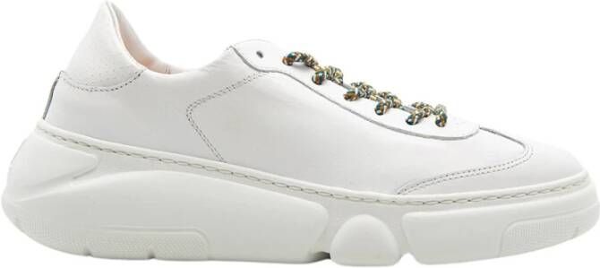 Attilio Giusti Witte-IJs Sneaker met Multikleurige Veters White Dames