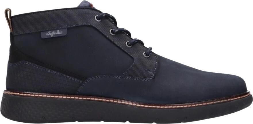 Australian Daryl S00 Blue Veterschoenen Halfhoog Blauw Nubuck Heren Basisinformatie Blauw - Foto 6
