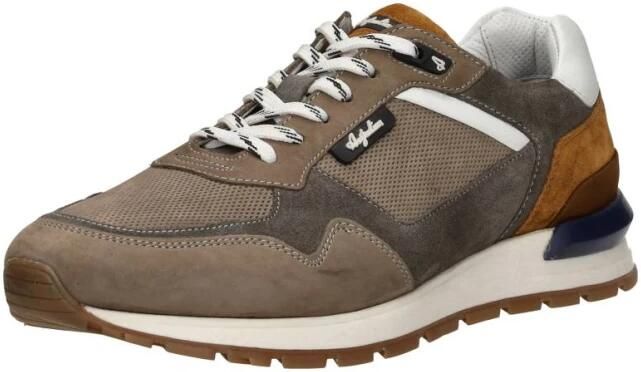 Australian Grijze Leren Sneakers met Comfortabel Voetbed Brown - Foto 5