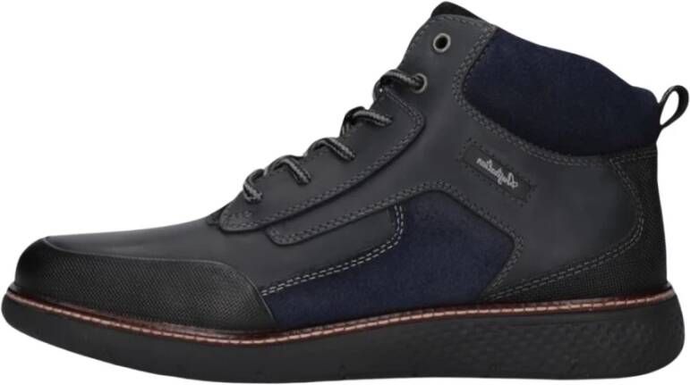 Australian Blauwe Leren en Suède Laarzen Blue Heren