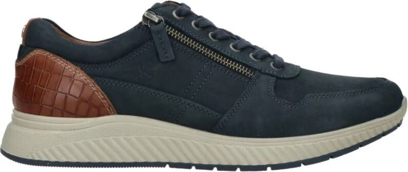 Australian Heren Sneakers Huricane Leather Blue Tan Donkerblauw - Foto 6