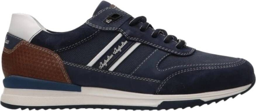 Australian Blauwe Leren Sneakers met Comfortabele Pasvorm Blue Heren - Foto 13