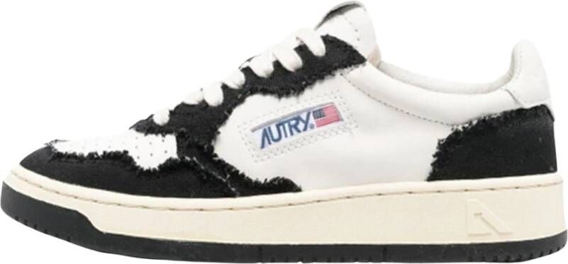 Autry Zwarte Sneakers met Raffelige Panelen Zwart Heren