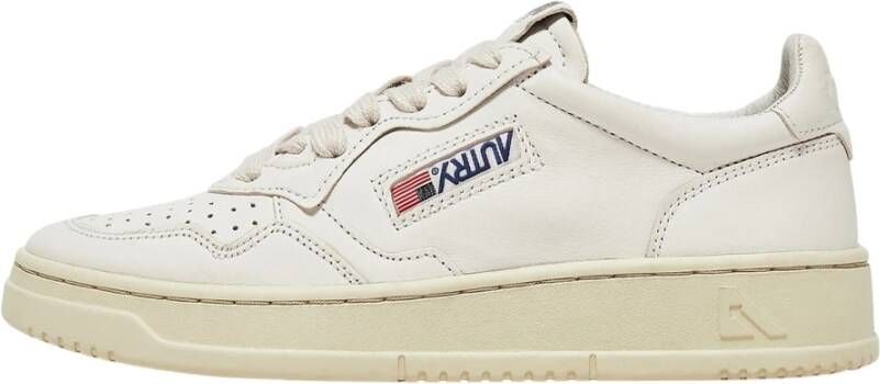 Autry Lage profiel logo-patch sneakers White Heren