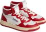 Autry Rode en witte mid-top sneakers Rood Dames - Thumbnail 1