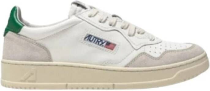 Autry 80`s Casual Stijl Leren Suede Sneakers Groen Dames