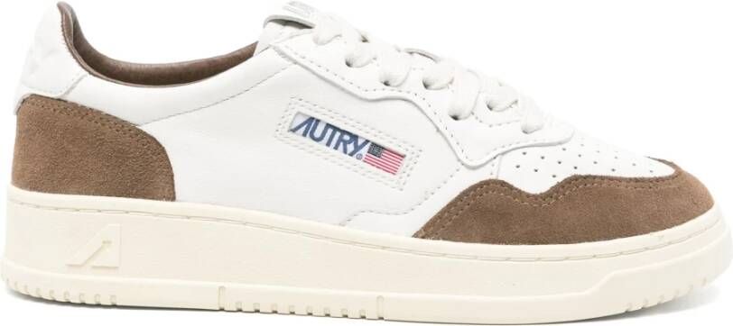 Autry Ademende rubberen zool sneakers White Dames