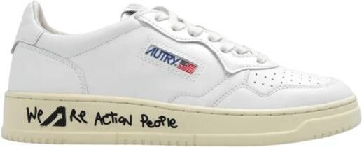 Autry Witte sneakers met geverfde zool voor vrouwen White Dames