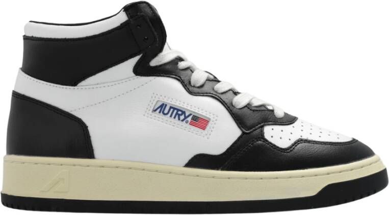 Autry Vintage-geïnspireerde hoge veterschoenen Black Dames