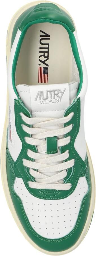 Autry Witte Groene Leren Sneakers met Geperforeerde Neus Green Heren - Foto 4