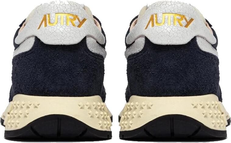 Autry Blauwe Space & Witte Sneakers Reelwind Stijl