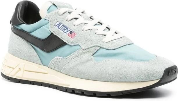 Autry Blauw Zwart Leren Panel Sneakers - Foto 2