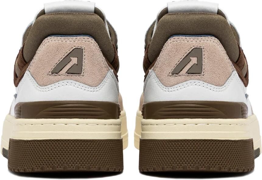 Autry Witte lage sneakers met groene details White Heren