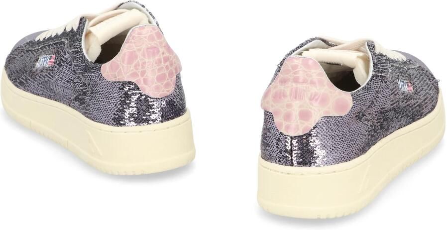 Autry Paarse Paillet Veterschoenen