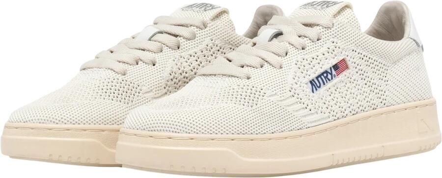 Autry Low-Top Sneakers Easeknit Low-Top Sneakers With Textured Finish in beige
