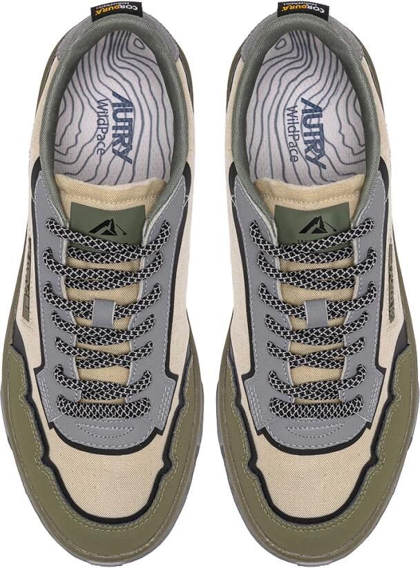 Autry Groene platte schoenen WildPace Low