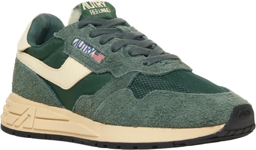 Autry Groene Sneakers Sportieve Look Comfortabele Pasvorm