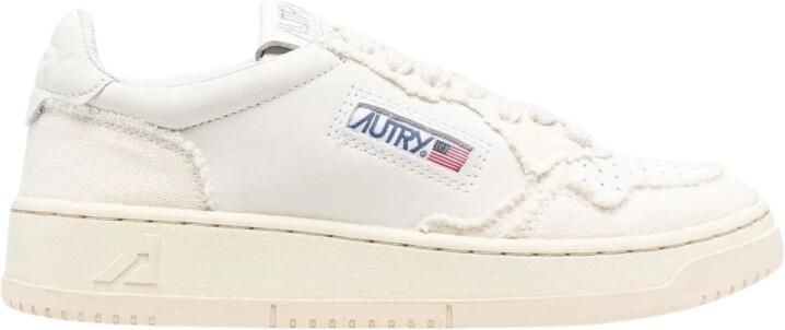 Autry Witte Geperforeerde Leren Sneakers met Panelen White Dames - Foto 4