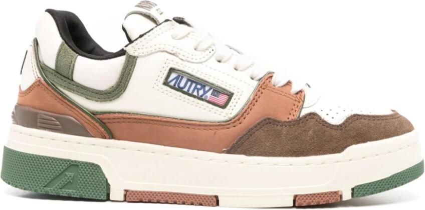 Autry Leren sneakers met suède inzetstukken Multicolor