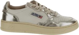 Autry Witte Leren Sneakers met Zilveren Details White Dames