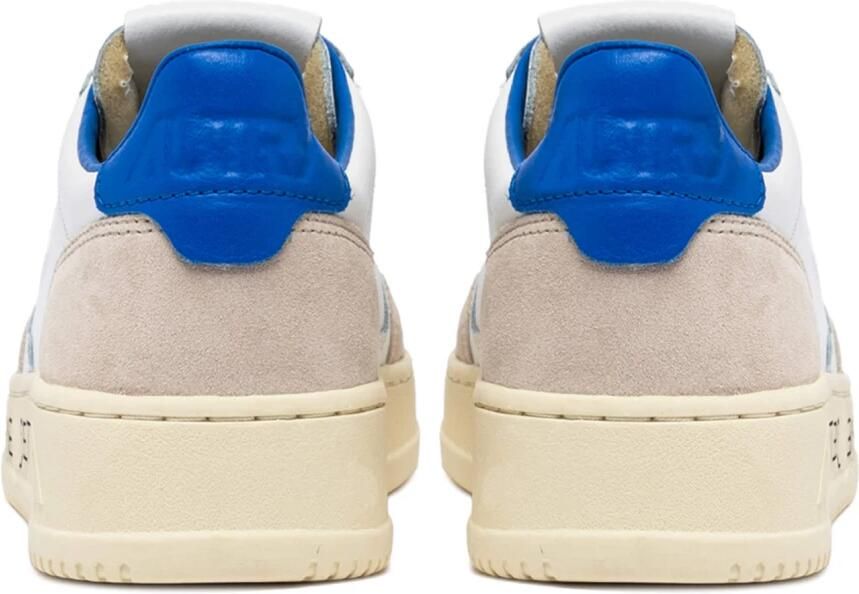 Autry Lage Top Leren Sneakers Wit Blauw