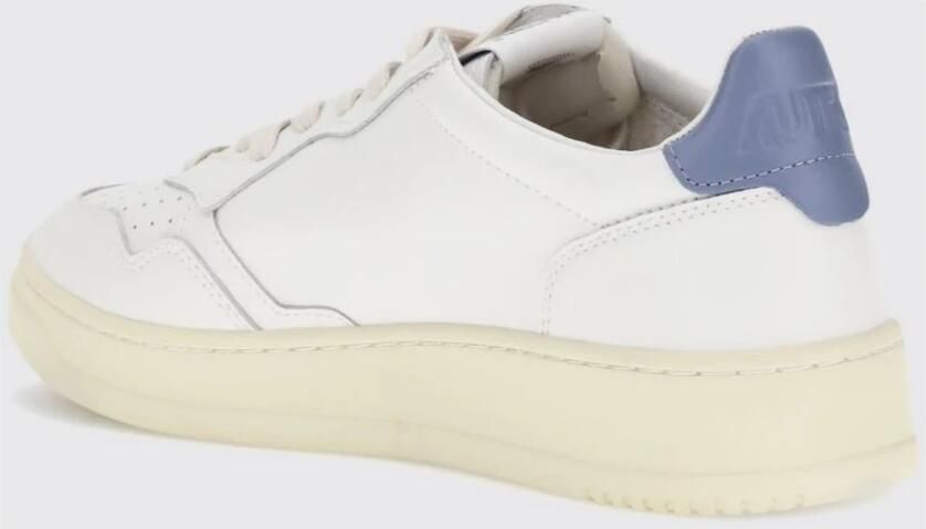 Autry Witte leren sneakers met blauwe hiel - Foto 2