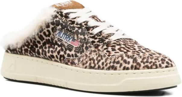Autry Leopard Shearling Mules - Foto 4