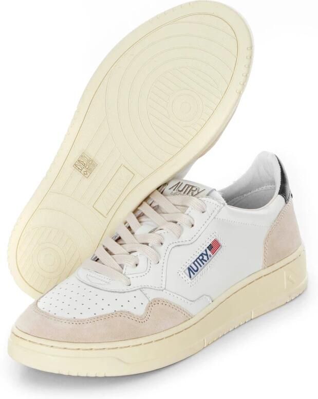 Autry Witte leren sneakers met groene hiel geïnspireerd op jaren 80 design White Heren - Foto 2