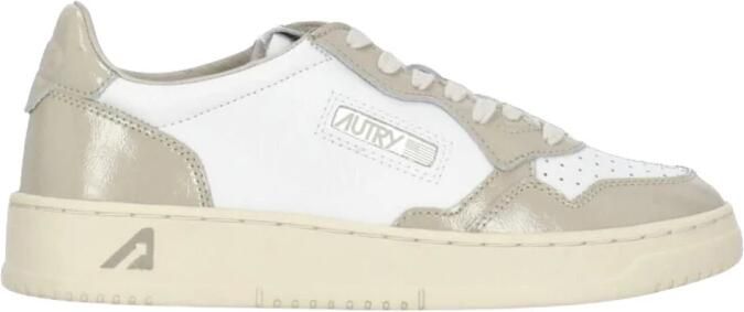 Autry Low-Top Sneakers Low-Top Sneakers Combining Smooth And Patent Leath in grijs - Foto 2