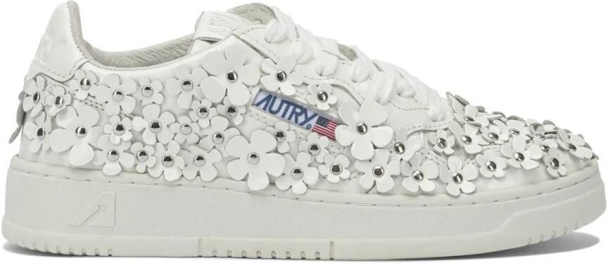 Autry Leren Sneakers met Bloemmotieven